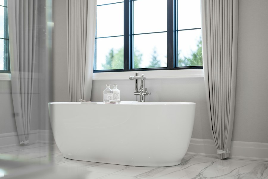 Spa-style bathroom